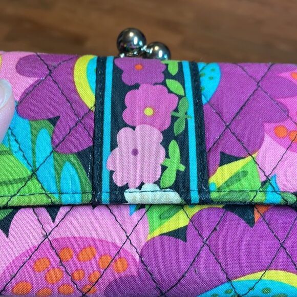 Vera Bradley Small Kisslock Wallet Va Va Bloom - Picture 2 of 7
